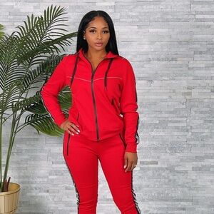 Stylish Red Women's Tracksuit